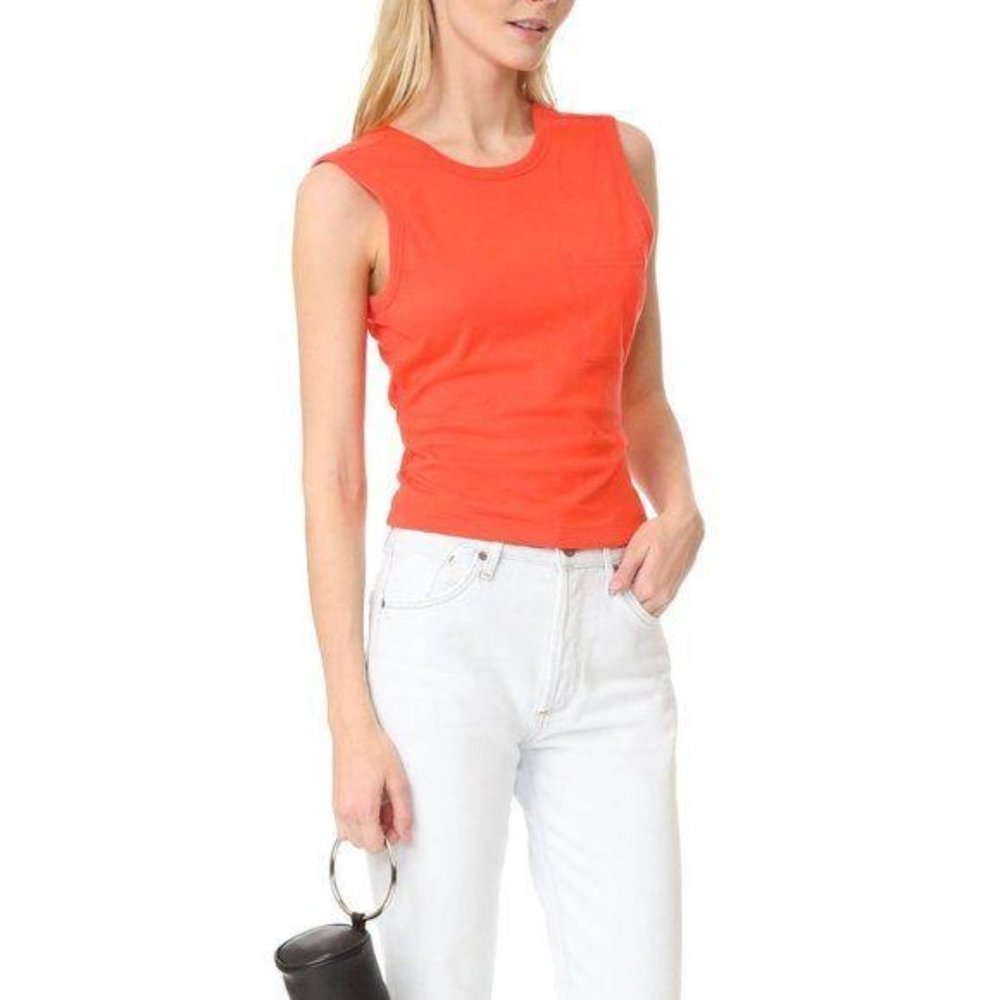 T By Alex Wang Open Back Twist Tank Crop Plunge Op - image 2